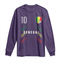 Senegal Soccer Sports Graphic Number 10 Jersey Style Long Sleeve Shirt Proud Senegalese Football Fans Game Day Pride