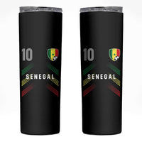 Senegal Soccer Sports Graphic Number 10 Jersey Style Skinny Tumbler Proud Senegalese Football Fans Game Day Pride