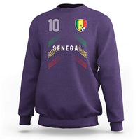 Senegal Soccer Sports Graphic Number 10 Jersey Style Sweatshirt Proud Senegalese Football Fans Game Day Pride