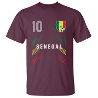 Senegal Soccer Sports Graphic Number 10 Jersey Style T Shirt Proud Senegalese Football Fans Game Day Pride