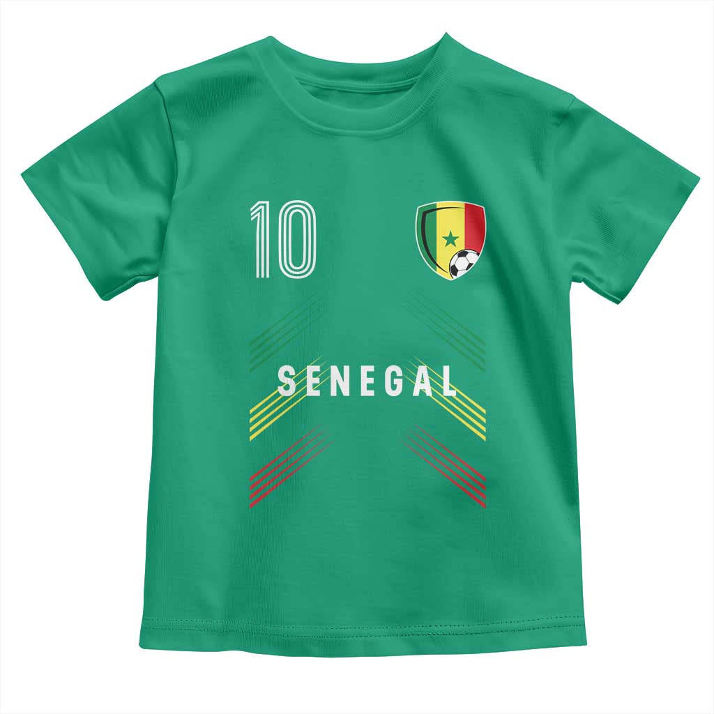 Senegal Soccer Sports Graphic Number 10 Jersey Style Toddler T Shirt Proud Senegalese Football Fans Game Day Pride