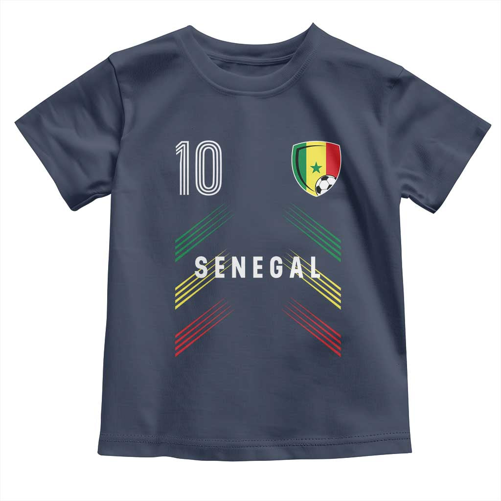 Senegal Soccer Sports Graphic Number 10 Jersey Style Toddler T Shirt Proud Senegalese Football Fans Game Day Pride
