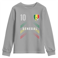 Senegal Soccer Sports Graphic Number 10 Jersey Style Youth Sweatshirt Proud Senegalese Football Fans Game Day Pride