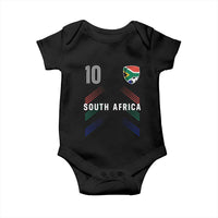 South Africa Soccer Sports Graphic Number 10 Jersey Style Baby Onesie Proud South African Football Fans Game Day Pride