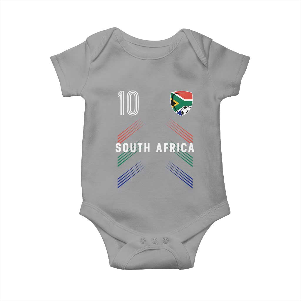 South Africa Soccer Sports Graphic Number 10 Jersey Style Baby Onesie Proud South African Football Fans Game Day Pride