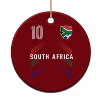 South Africa Soccer Sports Graphic Number 10 Jersey Style Ceramic Ornament Proud South African Football Fans Game Day Pride