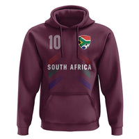 South Africa Soccer Sports Graphic Number 10 Jersey Style Hoodie Proud South African Football Fans Game Day Pride