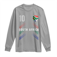 South Africa Soccer Sports Graphic Number 10 Jersey Style Long Sleeve Shirt Proud South African Football Fans Game Day Pride