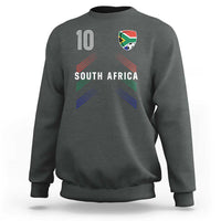 South Africa Soccer Sports Graphic Number 10 Jersey Style Sweatshirt Proud South African Football Fans Game Day Pride