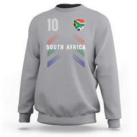 South Africa Soccer Sports Graphic Number 10 Jersey Style Sweatshirt Proud South African Football Fans Game Day Pride