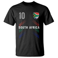 South Africa Soccer Sports Graphic Number 10 Jersey Style T Shirt Proud South African Football Fans Game Day Pride