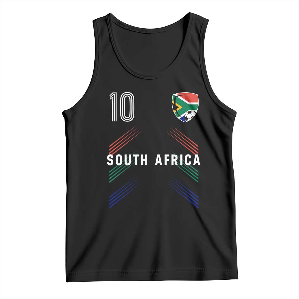 South Africa Soccer Sports Graphic Number 10 Jersey Style Tank Top Proud South African Football Fans Game Day Pride