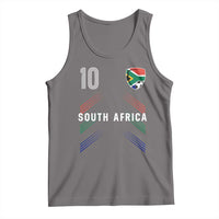 South Africa Soccer Sports Graphic Number 10 Jersey Style Tank Top Proud South African Football Fans Game Day Pride