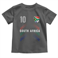 South Africa Soccer Sports Graphic Number 10 Jersey Style Toddler T Shirt Proud South African Football Fans Game Day Pride