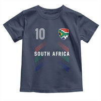 South Africa Soccer Sports Graphic Number 10 Jersey Style Toddler T Shirt Proud South African Football Fans Game Day Pride