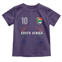 South Africa Soccer Sports Graphic Number 10 Jersey Style Toddler T Shirt Proud South African Football Fans Game Day Pride