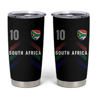 South Africa Soccer Sports Graphic Number 10 Jersey Style Tumbler Cup Proud South African Football Fans Game Day Pride