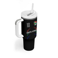 South Africa Soccer Sports Graphic Number 10 Jersey Style Tumbler With Handle Proud South African Football Fans Game Day Pride