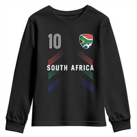 South Africa Soccer Sports Graphic Number 10 Jersey Style Youth Sweatshirt Proud South African Football Fans Game Day Pride