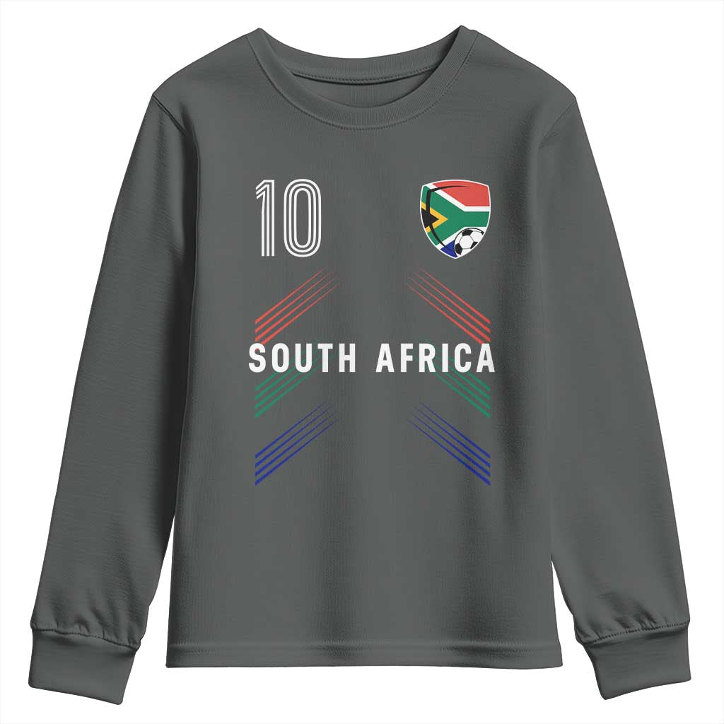 South Africa Soccer Sports Graphic Number 10 Jersey Style Youth Sweatshirt Proud South African Football Fans Game Day Pride