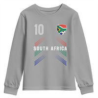 South Africa Soccer Sports Graphic Number 10 Jersey Style Youth Sweatshirt Proud South African Football Fans Game Day Pride