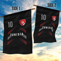 Tunisia Soccer Sports Graphic Number 10 Jersey Style Garden Flag Proud Tunisian Football Fans Game Day Maghreb Pride