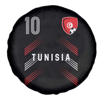 Tunisia Soccer Sports Graphic Number 10 Jersey Style Spare Tire Cover Proud Tunisian Football Fans Game Day Maghreb Pride