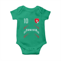 Tunisia Soccer Sports Graphic Number 10 Jersey Style Baby Onesie Proud Tunisian Football Fans Game Day Maghreb Pride