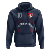 Tunisia Soccer Sports Graphic Number 10 Jersey Style Hoodie Proud Tunisian Football Fans Game Day Maghreb Pride