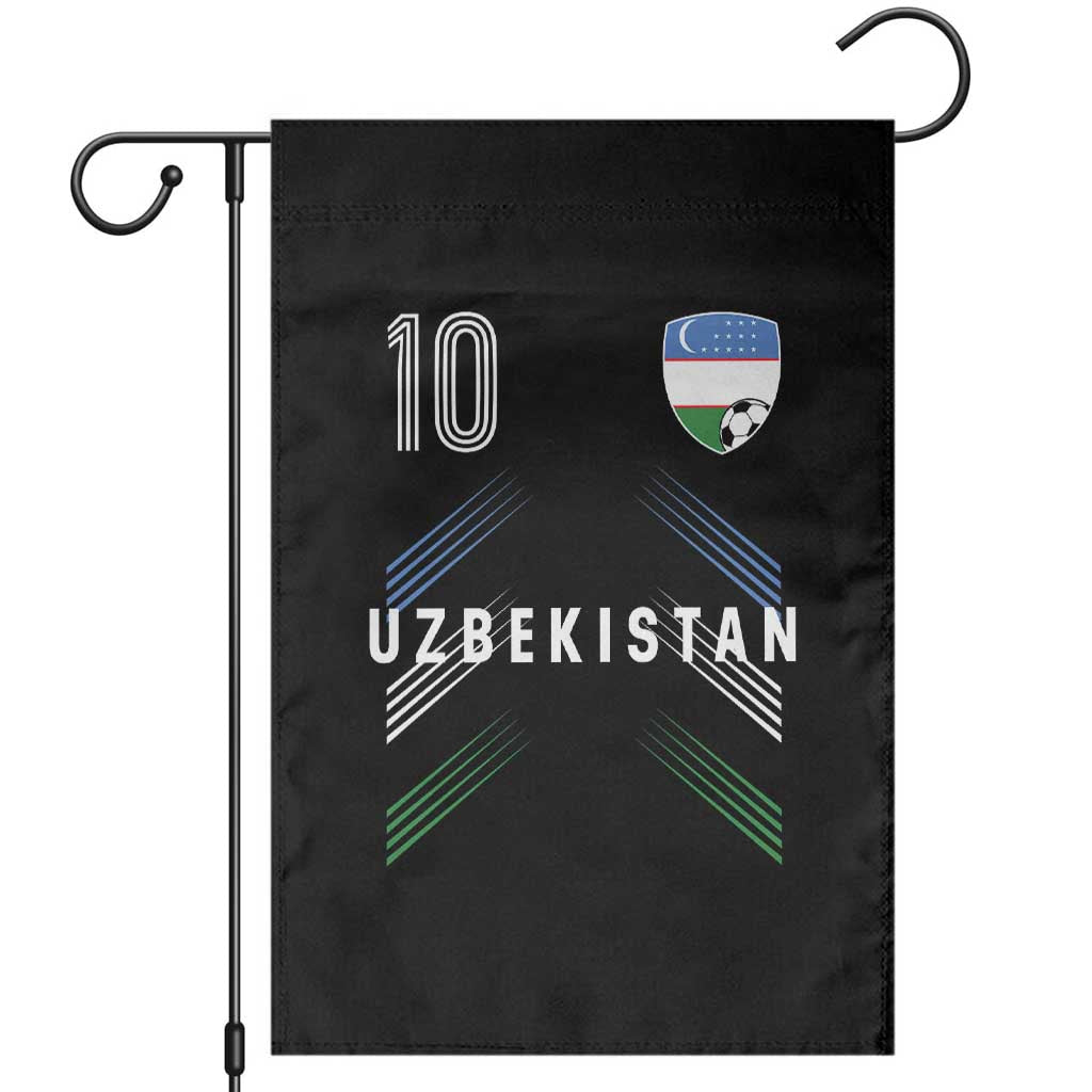 Uzbekistan Soccer Sports Graphic Number 10 Jersey Style Garden Flag Proud Uzbek Football Fans Game Day Pride