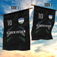 Uzbekistan Soccer Sports Graphic Number 10 Jersey Style Garden Flag Proud Uzbek Football Fans Game Day Pride