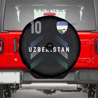 Uzbekistan Soccer Sports Graphic Number 10 Jersey Style Spare Tire Cover Proud Uzbek Football Fans Game Day Pride