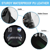 Uzbekistan Soccer Sports Graphic Number 10 Jersey Style Spare Tire Cover Proud Uzbek Football Fans Game Day Pride