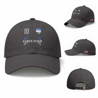 Uzbekistan Soccer Sports Graphic Number 10 Jersey Style Baseball Cap Proud Uzbek Football Fans Game Day Pride