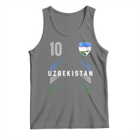 Uzbekistan Soccer Sports Graphic Number 10 Jersey Style Tank Top Proud Uzbek Football Fans Game Day Pride