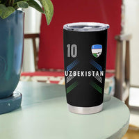 Uzbekistan Soccer Sports Graphic Number 10 Jersey Style Tumbler Cup Proud Uzbek Football Fans Game Day Pride