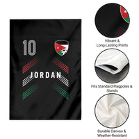 Jordan Soccer Sports Graphic Number 10 Jersey Style Garden Flag Proud Jordanian Football Fans Game Day Pride