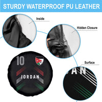 Jordan Soccer Sports Graphic Number 10 Jersey Style Spare Tire Cover Proud Jordanian Football Fans Game Day Pride