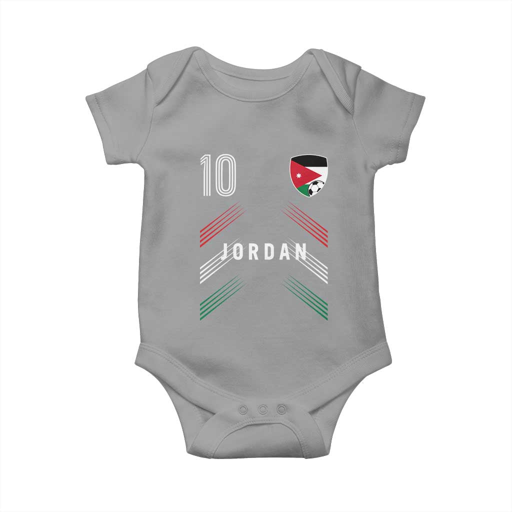 Jordan Soccer Sports Graphic Number 10 Jersey Style Baby Onesie Proud Jordanian Football Fans Game Day Pride