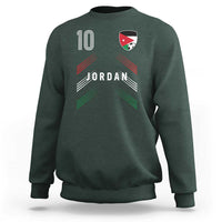 Jordan Soccer Sports Graphic Number 10 Jersey Style Sweatshirt Proud Jordanian Football Fans Game Day Pride
