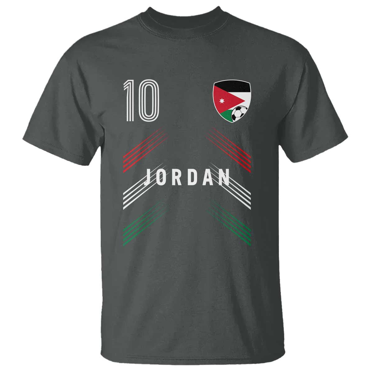 Jordan Soccer Sports Graphic Number 10 Jersey Style T Shirt Proud Jordanian Football Fans Game Day Pride