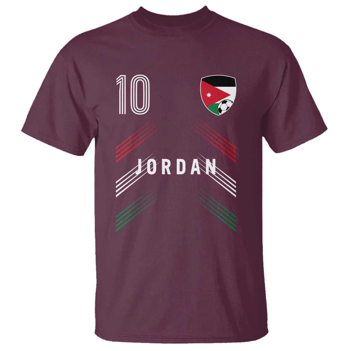 Jordan Soccer Sports Graphic Number 10 Jersey Style T Shirt Proud Jordanian Football Fans Game Day Pride