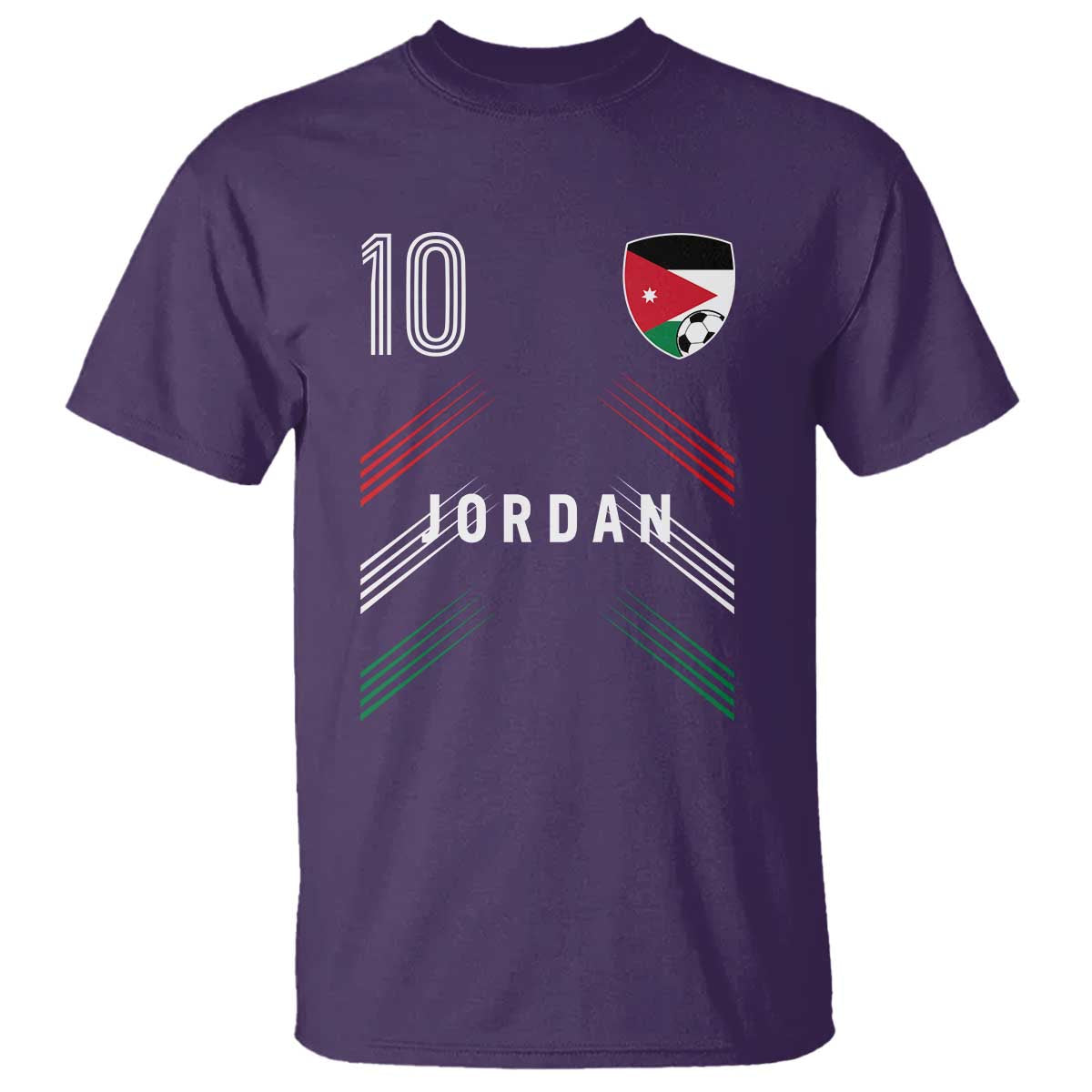Jordan Soccer Sports Graphic Number 10 Jersey Style T Shirt Proud Jordanian Football Fans Game Day Pride