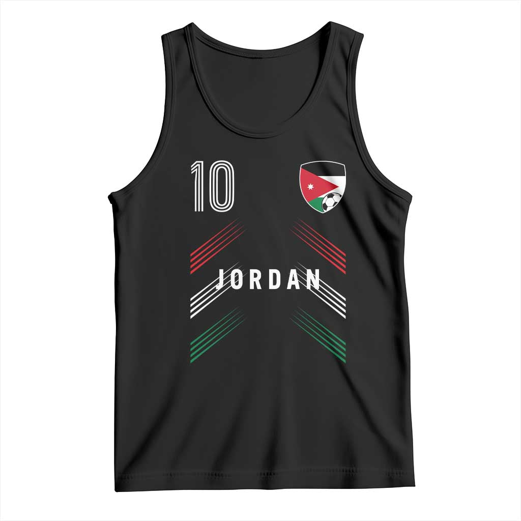 Jordan Soccer Sports Graphic Number 10 Jersey Style Tank Top Proud Jordanian Football Fans Game Day Pride