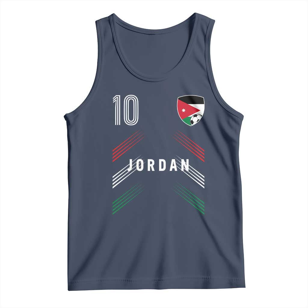 Jordan Soccer Sports Graphic Number 10 Jersey Style Tank Top Proud Jordanian Football Fans Game Day Pride