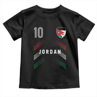 Jordan Soccer Sports Graphic Number 10 Jersey Style Toddler T Shirt Proud Jordanian Football Fans Game Day Pride