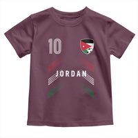 Jordan Soccer Sports Graphic Number 10 Jersey Style Toddler T Shirt Proud Jordanian Football Fans Game Day Pride