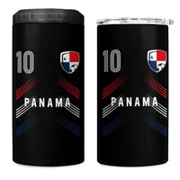 Panama Soccer Sports Graphic Number 10 Jersey Style 4 in 1 Can Cooler Tumbler Proud Panamanian Football Fans Game Day Pride