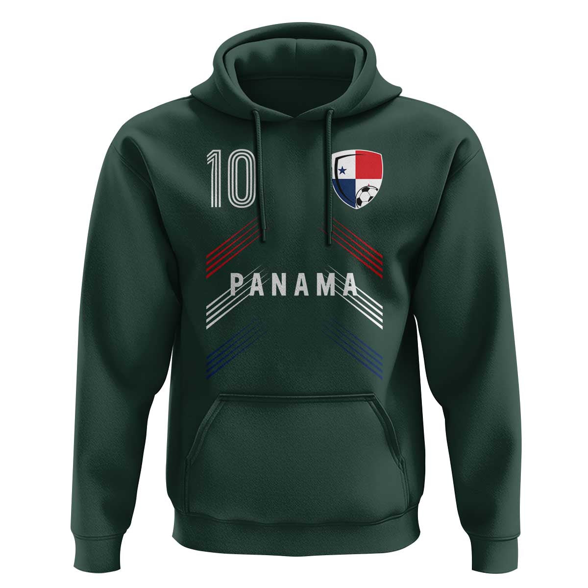 Panama Soccer Sports Graphic Number 10 Jersey Style Hoodie Proud Panamanian Football Fans Game Day Pride