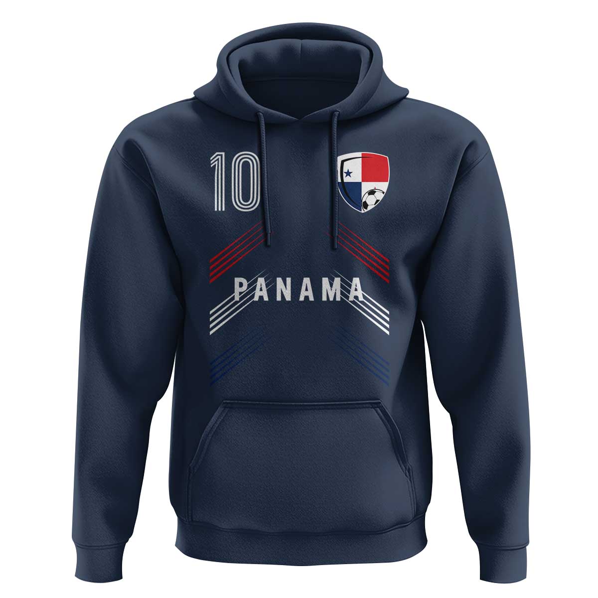 Panama Soccer Sports Graphic Number 10 Jersey Style Hoodie Proud Panamanian Football Fans Game Day Pride
